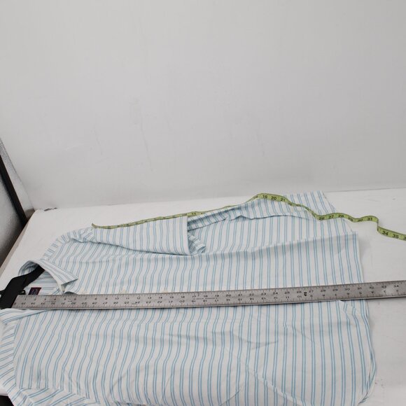 untuckit shirt Mens 3XLC short sleeve button up striped cotton blend stretch - Picture 11 of 13